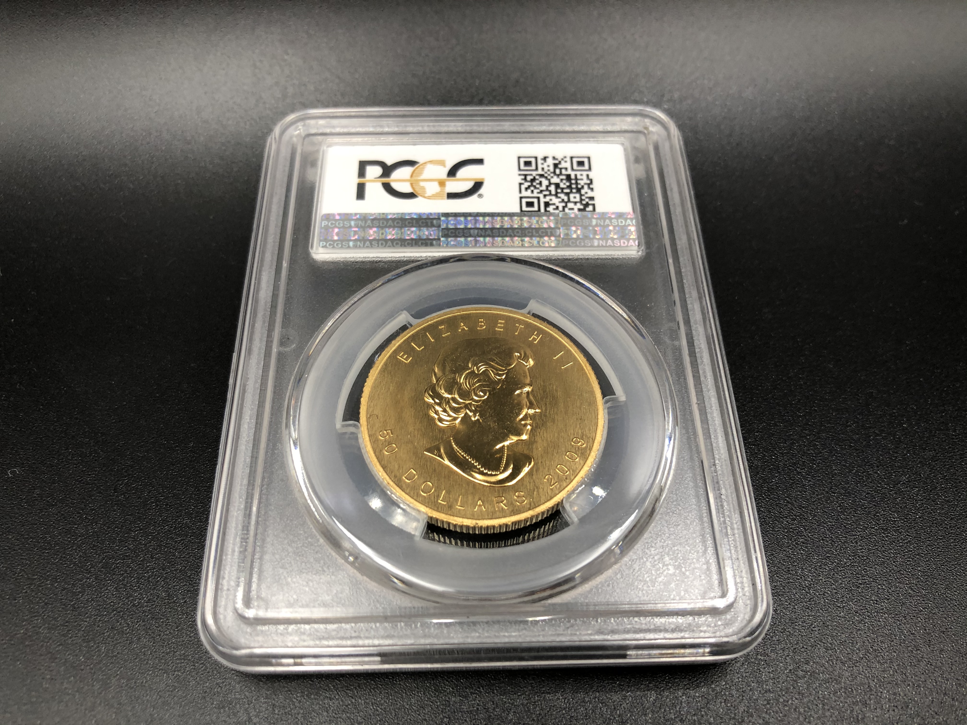 カナダ メープルリーフ金貨 1オンス 50ドル PCGS鑑定済 MS67 純金 1OZ 