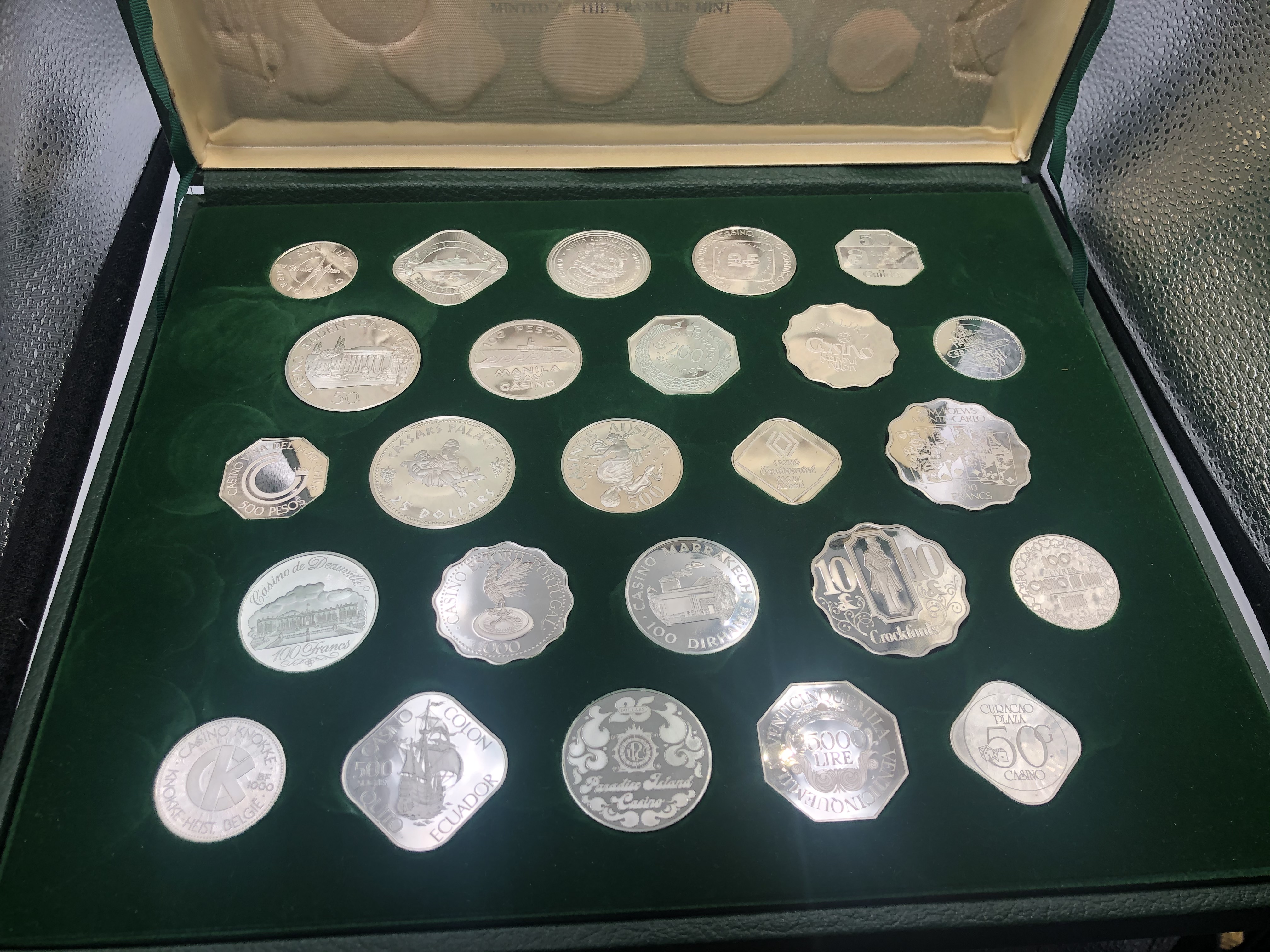 フランクリンミント 世界の偉大な歴史的コイン メキシコ 1ペソ銀貨 3枚 フランクリン